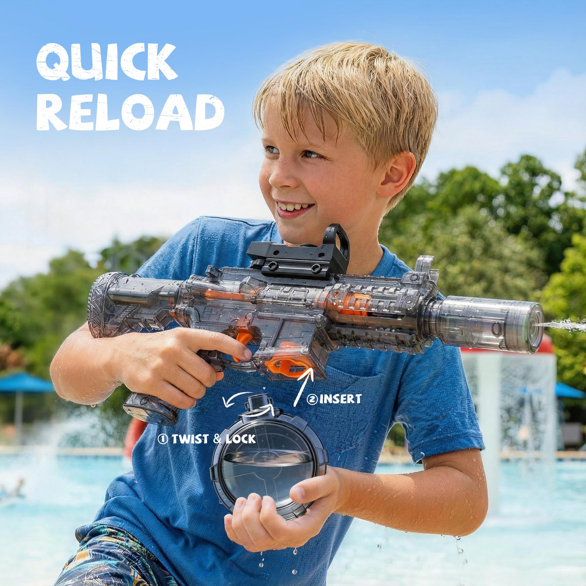 Vanvimen water gun leak-proof design keeps decks dry during battles.
