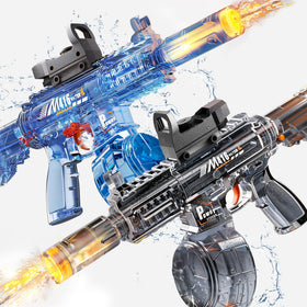 Vanvimen water gun with LED light glows during play, enhancing pool battles.