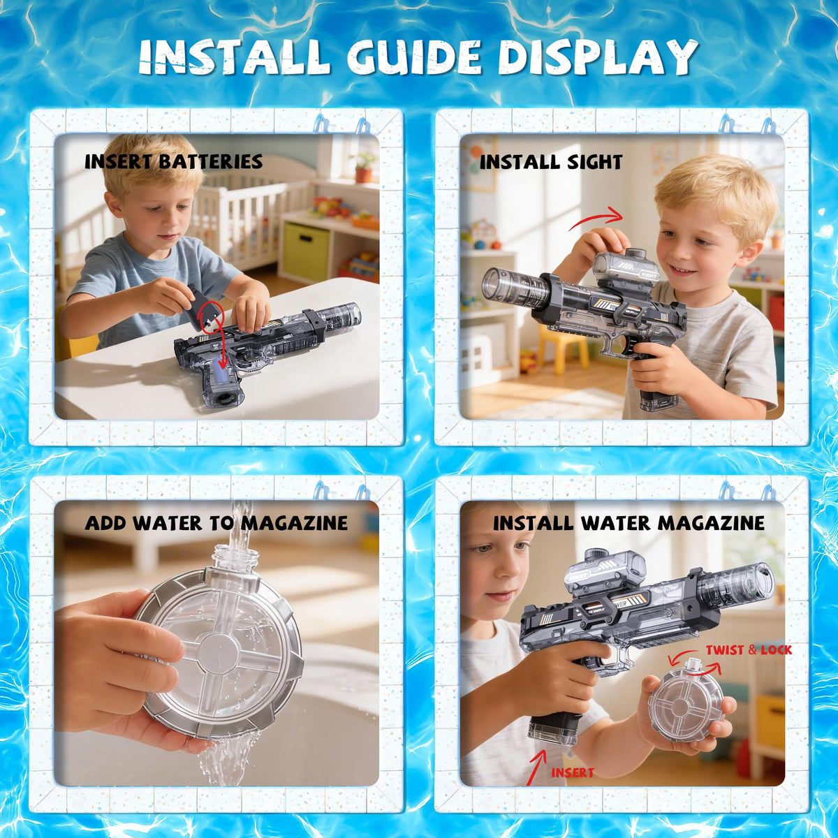 Vanvimen water gun ideal for summer gatherings at pool or beach.