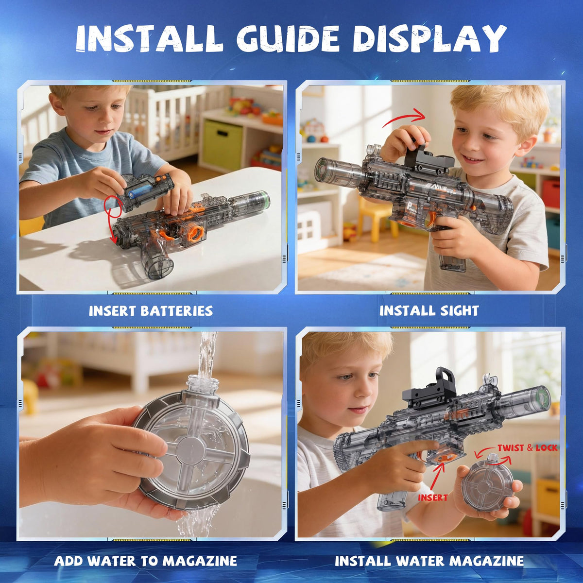 Vanvimen water gun for summer outdoor fun at pool parties.