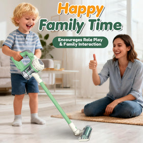 VARANO toy vacuum ready for playtime, encouraging imaginative cleaning tasks.