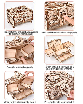 Varbertos oriental-floral carving box highlighting elegant craftsmanship.