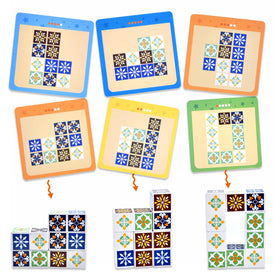 Varbertos pattern block puzzles help shape sorting and recognition