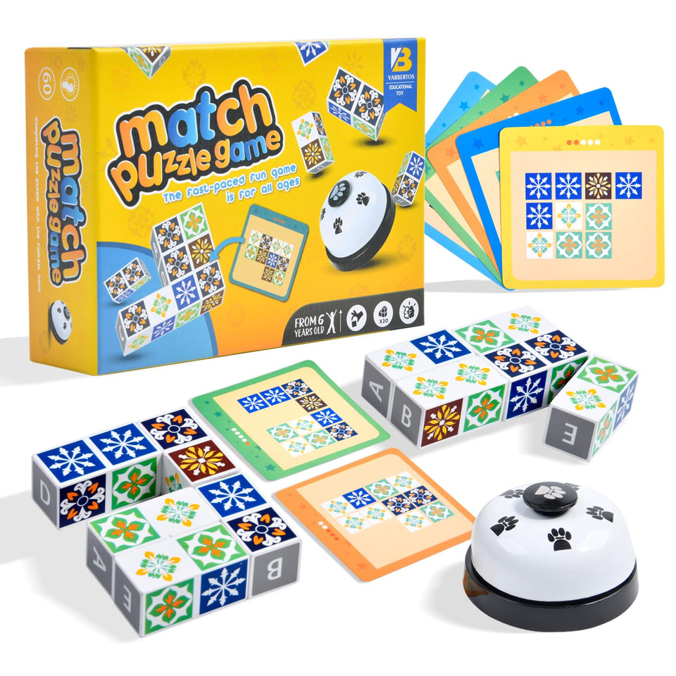 Varbertos wooden matching game blocks for pattern matching fun