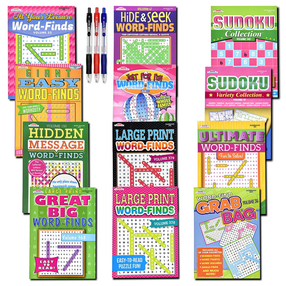 Variety Savings 12-Pack Sudoku cover—diverse puzzles for daily brain training and fun