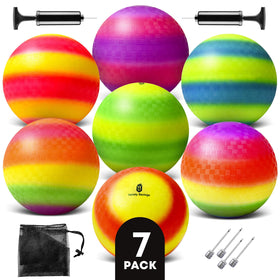 Variety Savings 8.5-inch playground balls in bright colors for dodgeball and kickball.