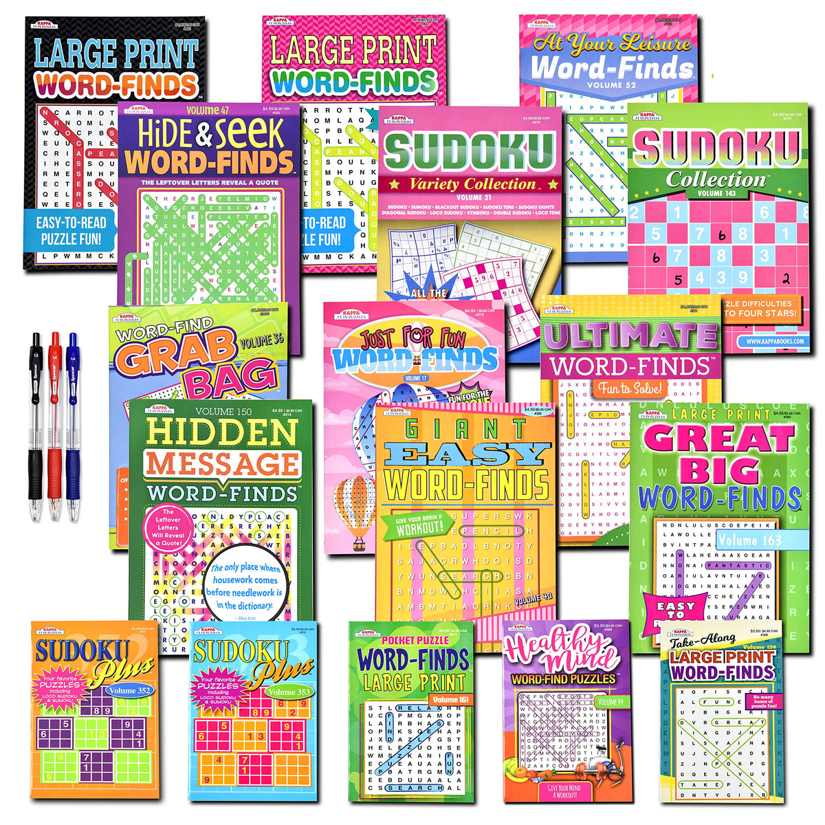 Variety Savings Sudoku collection in 8x10 format provides varied difficulty for engaging sessions.
