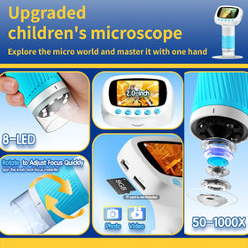 Vastaint WonderQuest microscope easy-to-use for ages 3 and up.