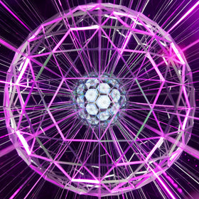 VAT19 Kaleido-Sphere glowing colors shift when pointed at windows, TVs, or LEDs