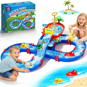 VATOS 2-tier water table with bridge promotes imaginative play and teamwork.