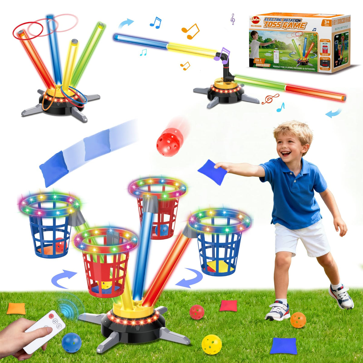 VATOS 3-in-1 bean bag toss base ready for family fun and active play.