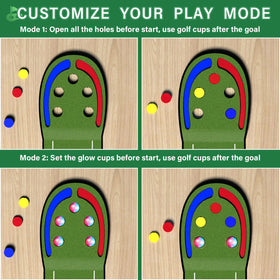 VATOS all-in-one golf kit includes clubs, balls, holes, and flags for complete practice