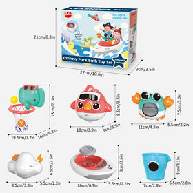 VATOS bright-colours bath toy stimulates visual attention and engagement