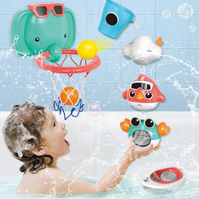 VATOS cup-cloud-bird bath toy set enhances water flow exploration and cause‑and‑effect