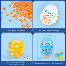 VATOS colorful Easter eggs with bold designs for eye-catching baskets.