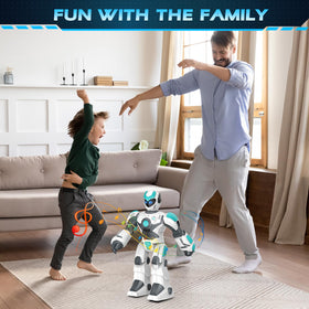 VATOS big 15.4-inch robot design acts as a friendly centerpiece in kids' rooms.