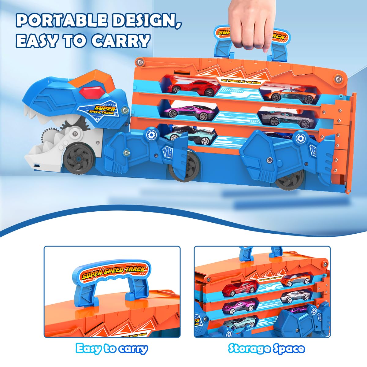 VATOS folded compact dimensions for easy transport and storage.