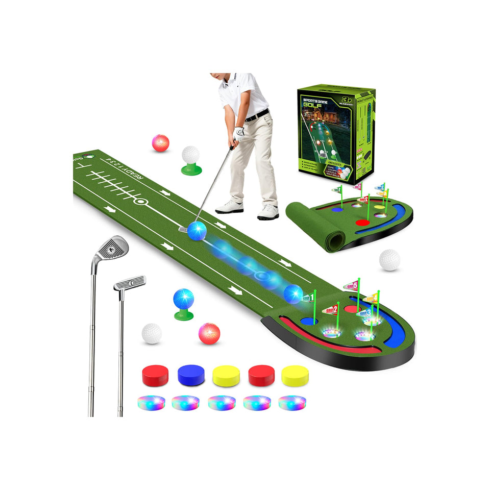 VATOS indoor golf mat base setup for quick, tool-free assembly.
