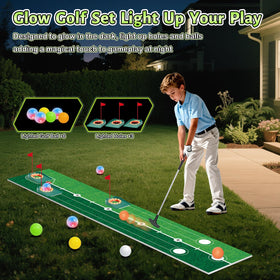 VATOS glowing cups guide kids to the hole during dim play.