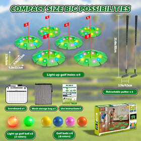 Vatos mini golf course setup demonstrates flexible layout options