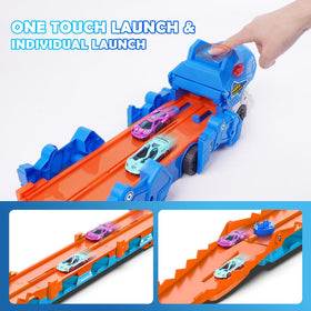 VATOS catapult track with one-key launch for fast, kid-friendly racing.