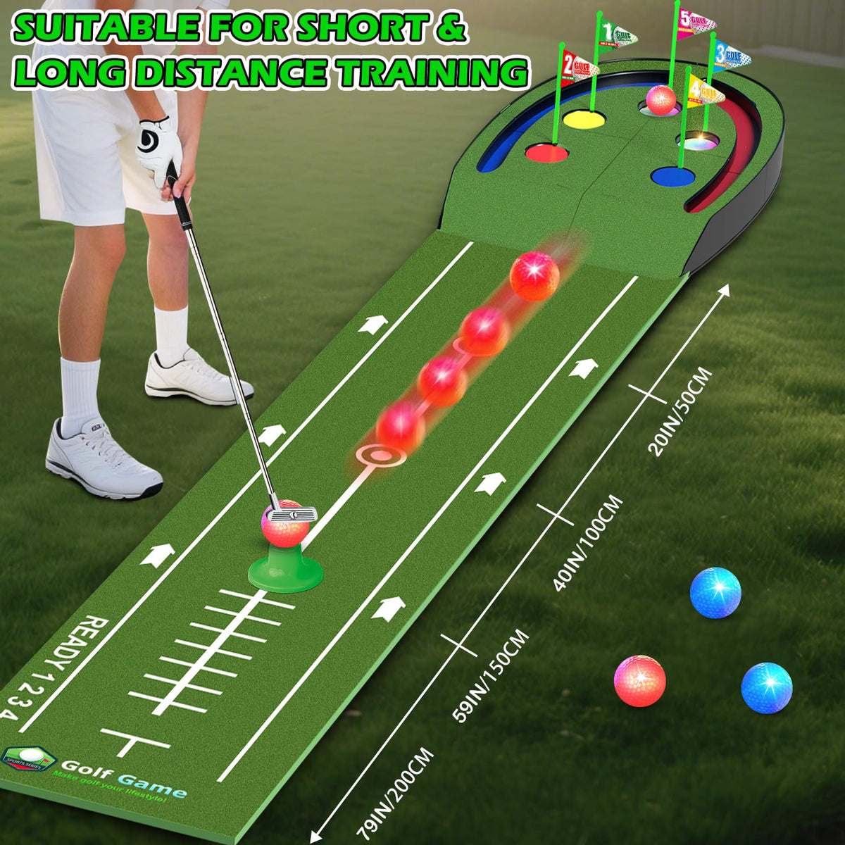 VATOS putter and iron clubs for beginner-friendly practice.