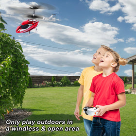 VATOS RC Helicopter indoor-flight setup suitable for all ages.