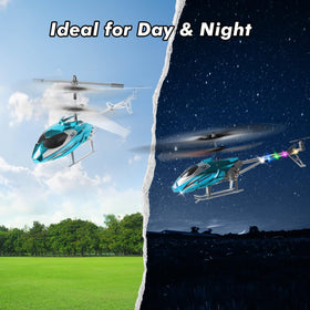 VATOS RC helicopter showing One-Key Takeoff for quick launches.