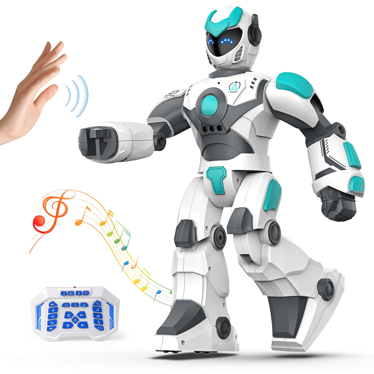 VATOS 15.4-inch remote control robot with gesture and voice control for interactive play.