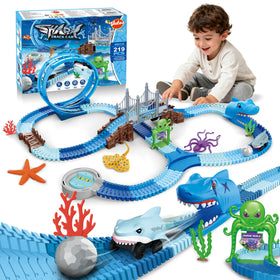 VATOS Shark Track pieces assembly shows modular undersea layout for creative building.
