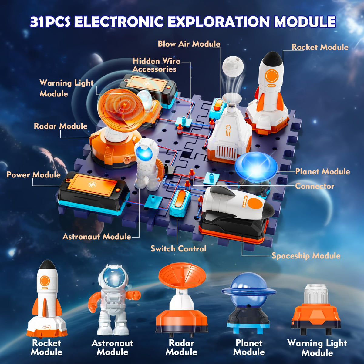 VATOS Space Science Circuit Kit levitating ball demonstrates magnetic or airflow effects
