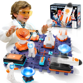 VATOS Space Science Circuit Kit rocket launcher demo for kids' STEM play