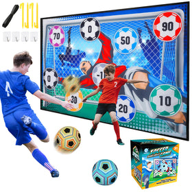VATOS toy soccer ball set with wall-mount goal for indoor and outdoor play