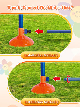 VATOS hose connector makes setup quick and tool-free for easy water play.
