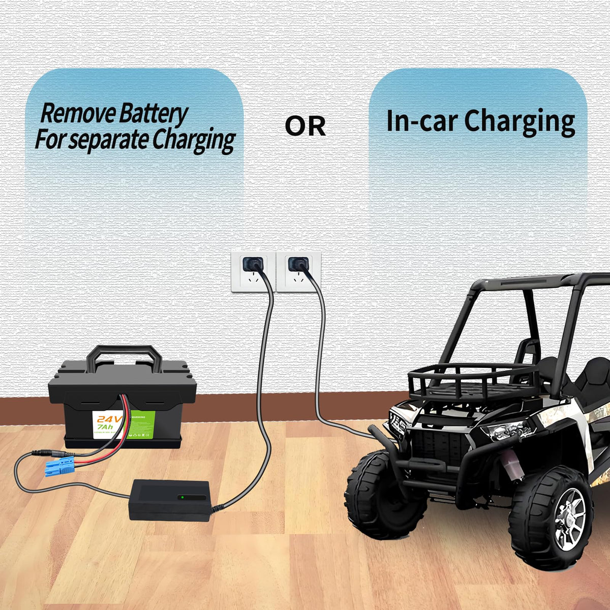 VATOSO safety features protect charging and discharging for safer play.