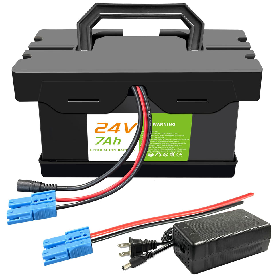 VATOSO 24V battery pack, unboxing view shows compact, lightweight design for easy handling.