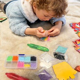 VattaFrast DIY Bead Art kit molds and templates inspire kids to create unique patterns.