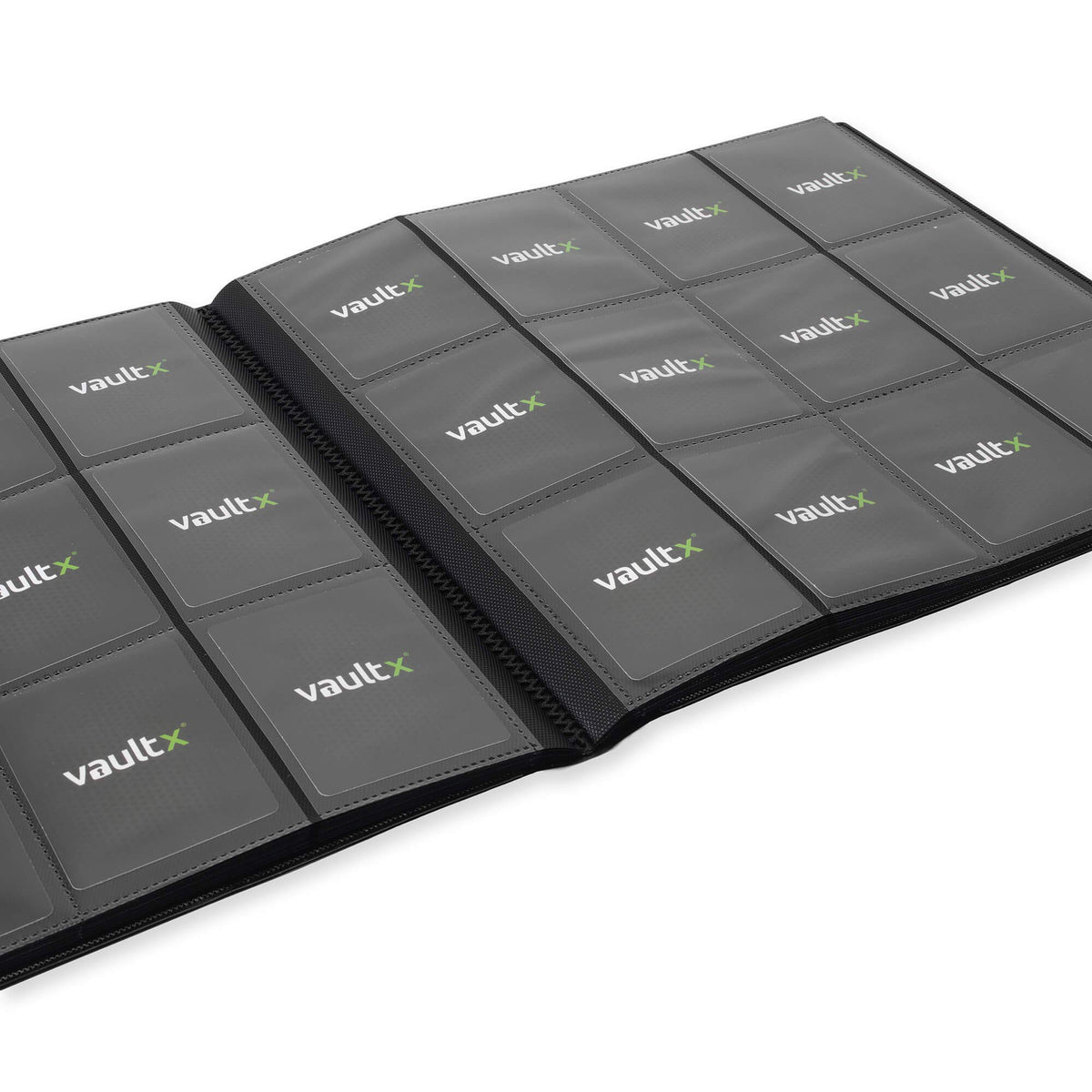 Vault X binder in use during a trade or display session
