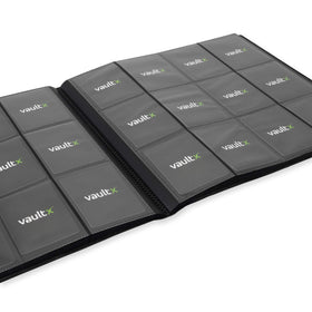 Vault X binder in use during a trade or display session