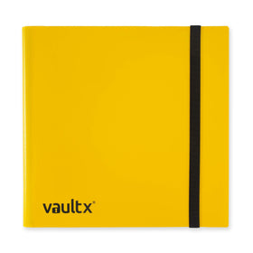 Vault X binder yellow closed with strap for secure transport