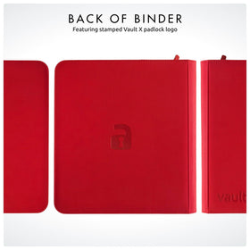 Vault X binder dimensions compatible with standard card sleeves for easy setup.