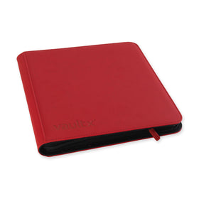Vault X 12 XL Pocket Zip Binder red cover for durable card storage.