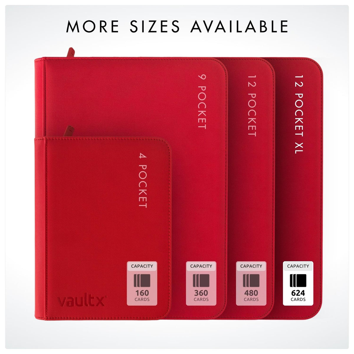 Vault X red zipper closure keeping contents securely enclosed during transit.