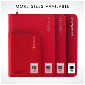 Vault X red zipper closure keeping contents securely enclosed during transit.