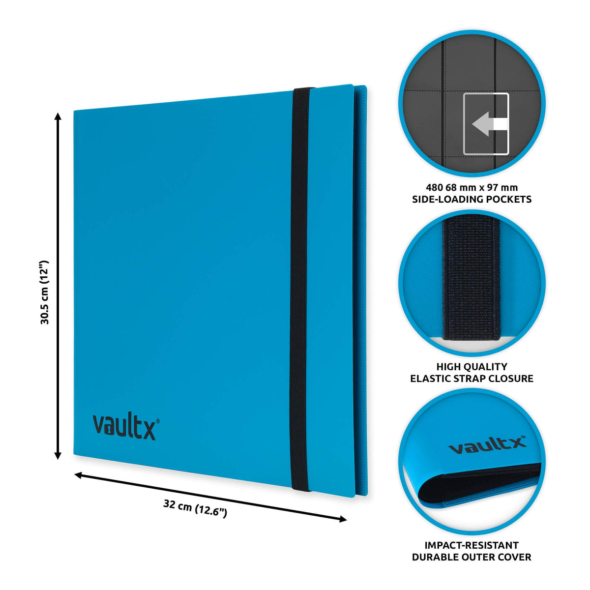 Vault X 20 double-sided pages keep your collection organized and accessible.