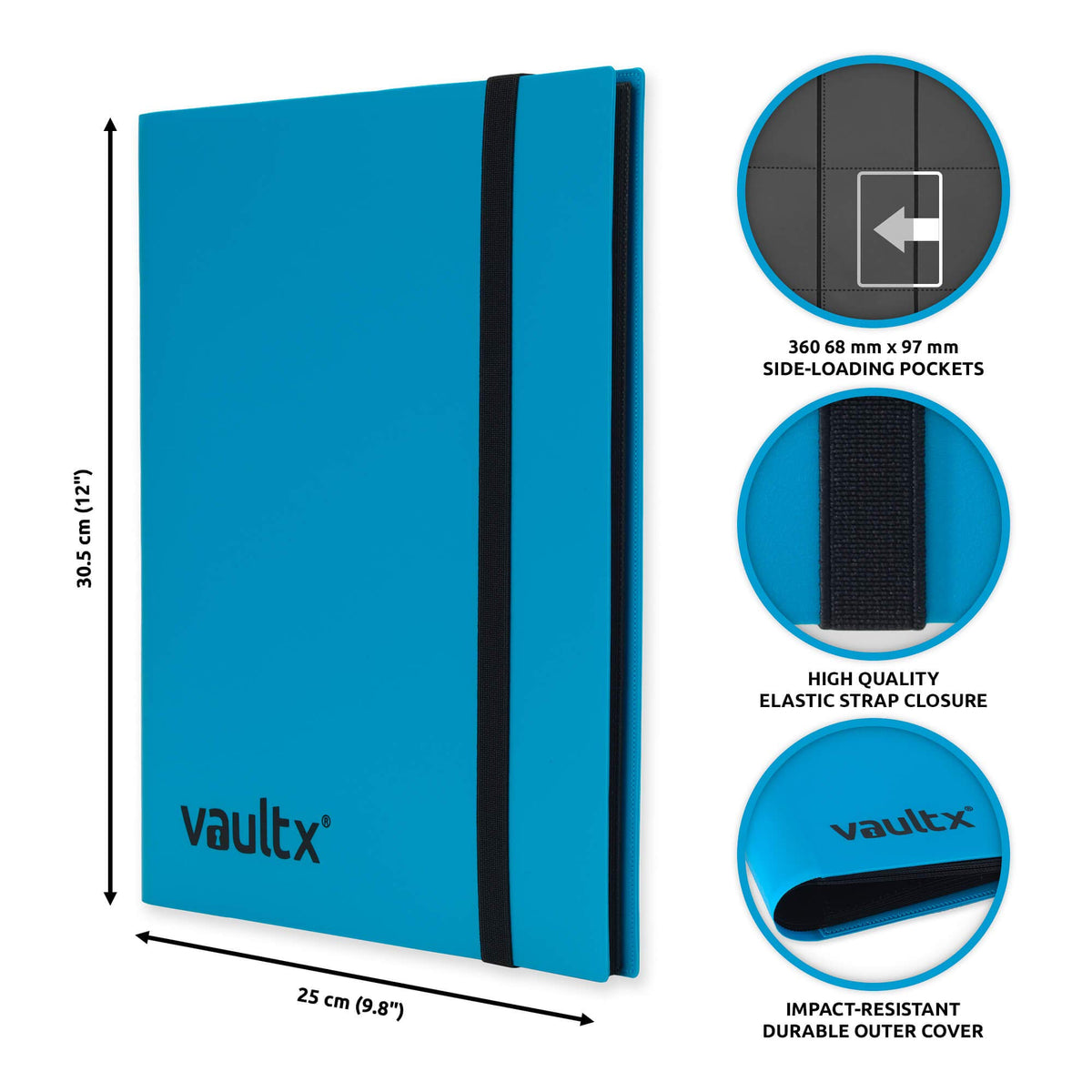 Inside view shows 20 double-sided pages with 9 pockets per page.