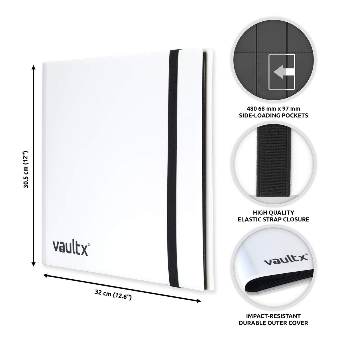 Vault X 20 double-sided pages opened to reveal 12 pockets per page.
