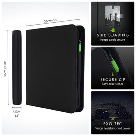 26 double-sided pages with side-loading pockets ready for organized collections