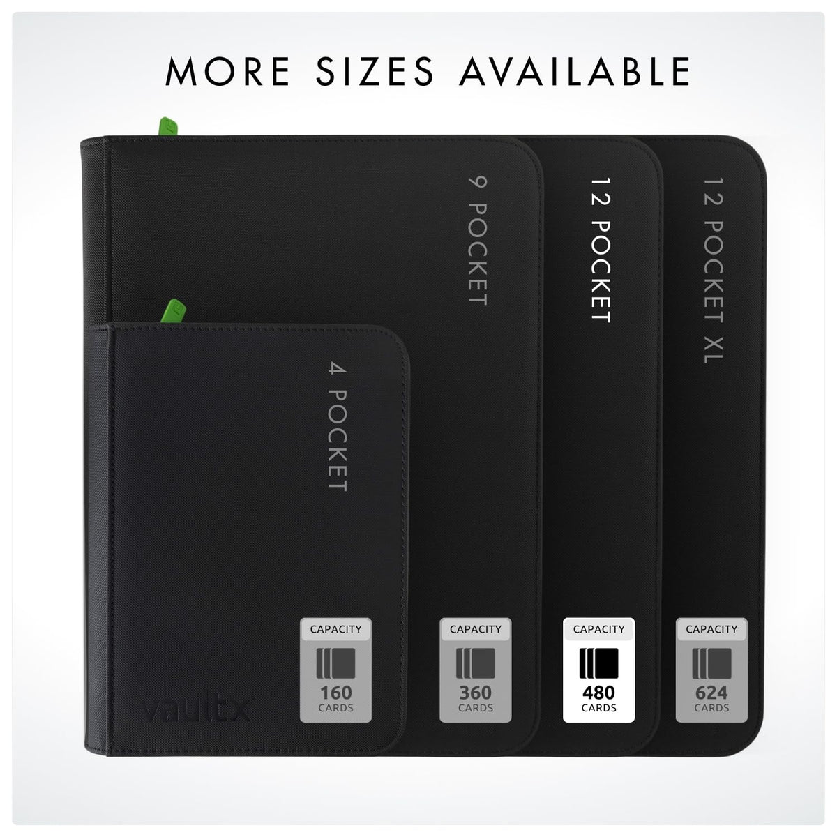 Vault X binder measures 33 cm by 35 cm for easy shelving.