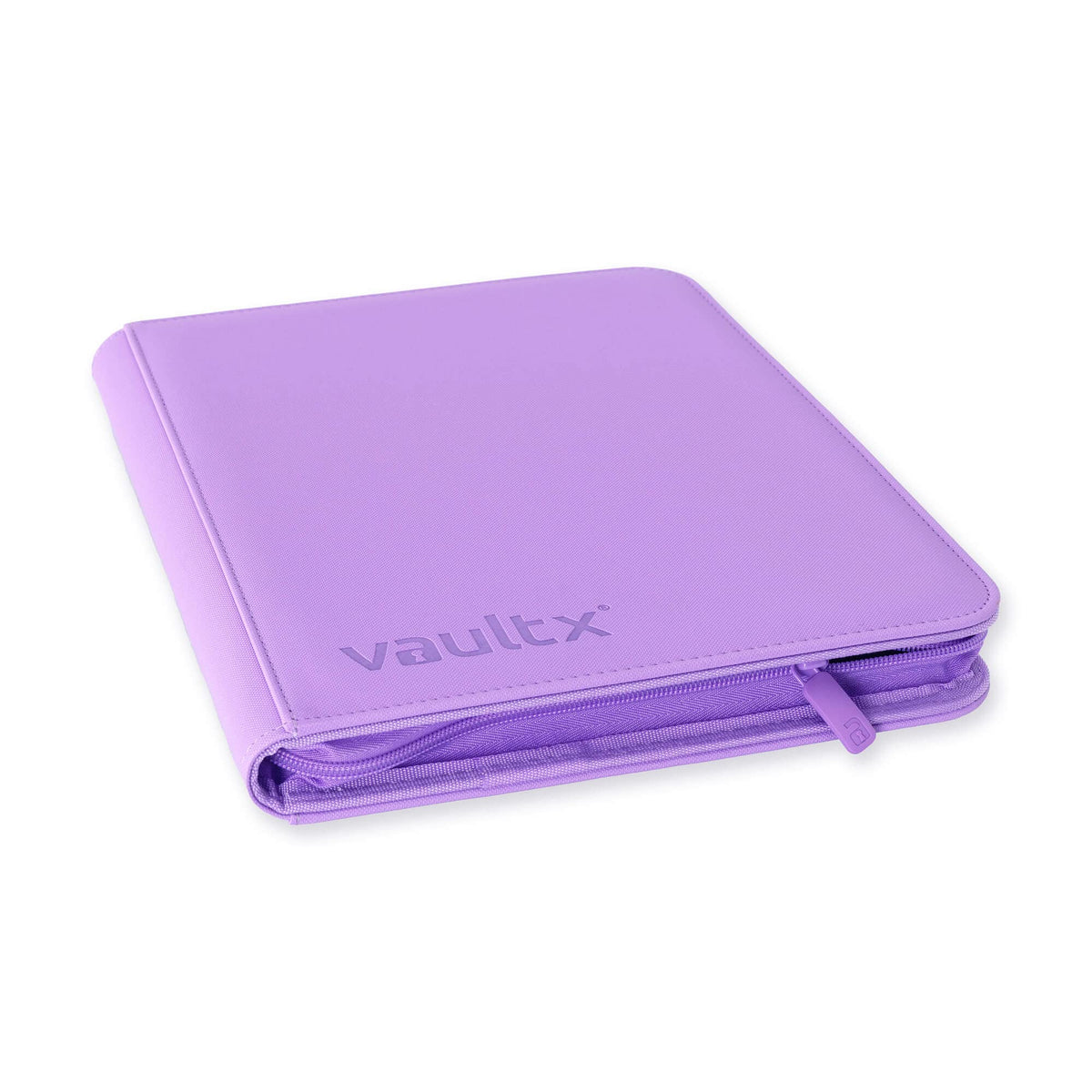 Vault X binder showing 360-card capacity with double-sided pages.